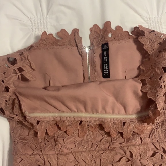 Design Lab - Pink Lace Dress - Off the Shoulder - Picture 2 of 5